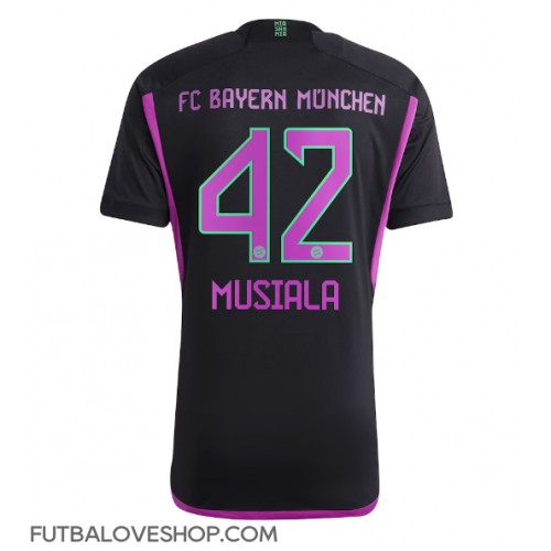 Dres Bayern Munich Jamal Musiala #42 Preč 2023-24 Krátky Rukáv